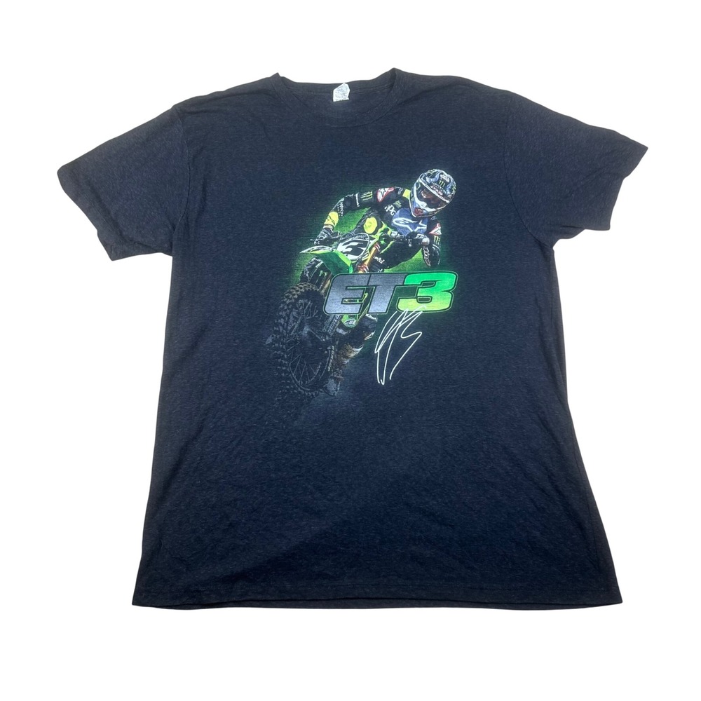 Pacific Eli Tomac ET3 Monster Energy Kawasaki Supercross T-Shirt Mens‎ XL Black
